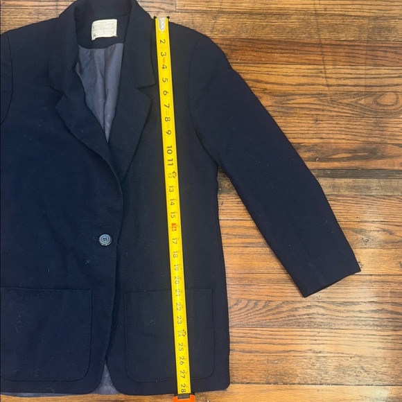 Vintage Pendleton Wool Blazer Navy Blue Single Button Jacket Women’s - Picture 4 of 11